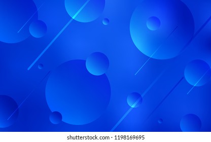 Light BLUE vector cover with spots. Beautiful colored illustration with blurred circles in nature style. Pattern can be used for futuristic ad, booklets.