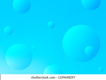 Light BLUE vector cover with spots. Blurred bubbles on abstract background with colorful gradient. The pattern can be used for aqua ad, booklets.