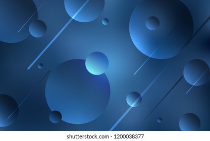 Light BLUE vector cover with spots. Modern abstract illustration with colorful water drops. Beautiful design for your business advert.