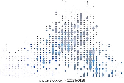 Light BLUE vector cover with spots. Beautiful colored illustration with blurred circles in nature style. Pattern for ads, leaflets.