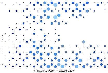 Light BLUE vector cover with spots. Abstract illustration with colored bubbles in nature style. Pattern of water, rain drops.