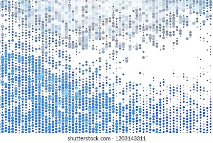 Light BLUE vector cover with spots. Glitter abstract illustration with blurred drops of rain. Pattern for beautiful websites.