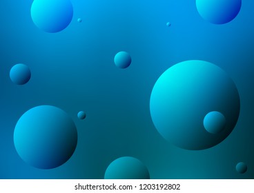 Light BLUE vector cover with spots. Modern abstract illustration with colorful water drops. The pattern can be used for aqua ad, booklets.