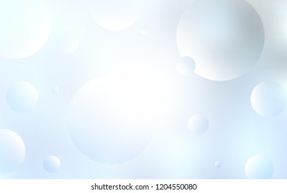 Light BLUE vector cover with spots. Illustration with set of shining colorful abstract circles. Completely new template for your brand book.