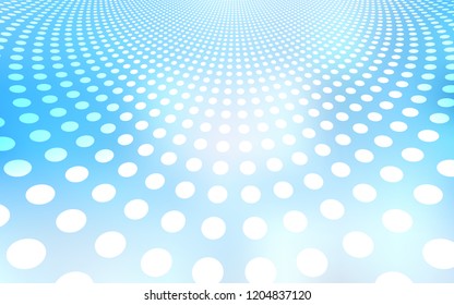 Light BLUE vector cover with spots. Abstract illustration with colored bubbles in nature style. Pattern can be used for futuristic ad, booklets.