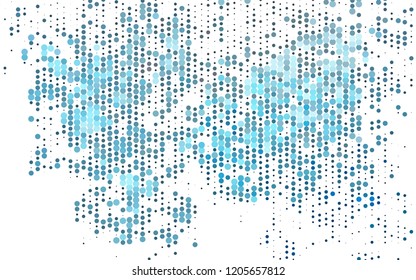 Light BLUE vector cover with spots. Beautiful colored illustration with blurred circles in nature style. Template for your brand book.