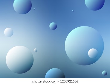 Light BLUE vector cover with spots. Abstract illustration with colored bubbles in nature style. The pattern can be used for beautiful websites.