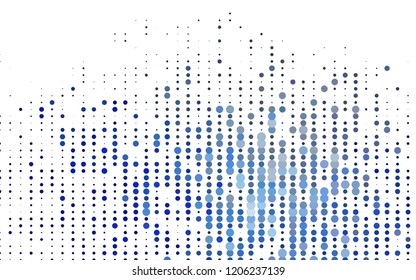 Light BLUE vector cover with spots. Blurred decorative design in abstract style with bubbles. Pattern for ads, booklets.