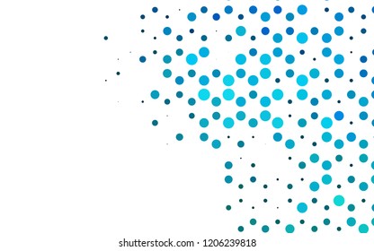 Light BLUE vector cover with spots. Beautiful colored illustration with blurred circles in nature style. Pattern for ads, booklets.