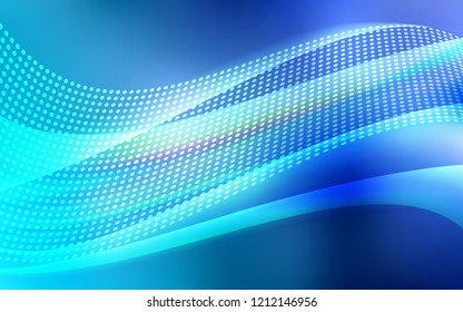 Light BLUE vector cover with spots, lines. Design with connection of dots and lines on colorful background. Pattern for trendy fabric, wallpapers.
