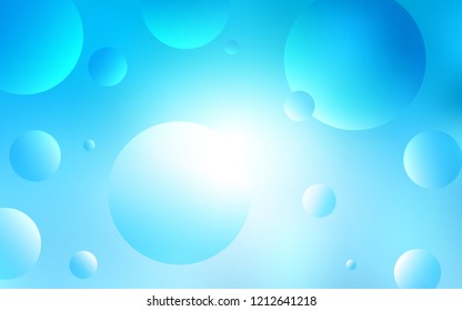 Light BLUE vector cover with spots. Modern abstract illustration with colorful water drops. Pattern can be used for ads, leaflets.