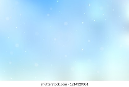 Light BLUE vector cover with spots. Illustration with set of shining colorful abstract circles. Pattern can be used for futuristic ad, booklets.
