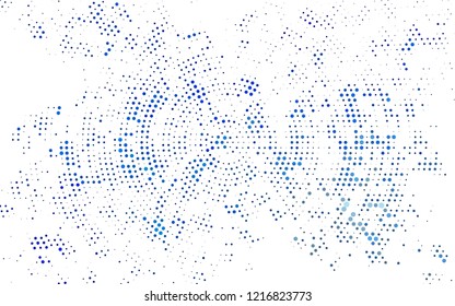 Light BLUE vector cover with spots. Beautiful colored illustration with blurred circles in nature style. Pattern for ads, booklets.