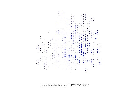 Light BLUE vector cover with spots. Blurred decorative design in abstract style with bubbles. Template for your brand book.