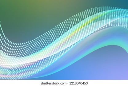 Light BLUE vector cover with spots, lines. Glitter abstract illustration with connection of triangle structure. Pattern for beautiful websites.