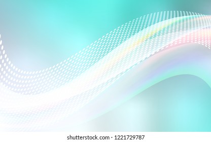 Light BLUE vector cover with spots, lines. Modern abstract colorful illustration with spheres and lines. Pattern for textures of wallpapers.