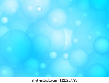 Light BLUE vector cover with spots. Illustration with set of shining colorful abstract circles. Pattern can be used as texture of water, rain drops.