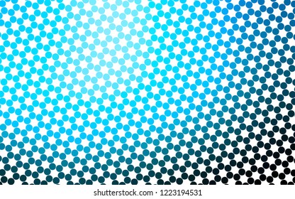 Light BLUE vector cover with spots. Illustration with set of shining colorful abstract circles. Pattern for beautiful websites.