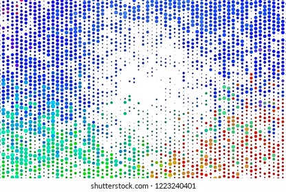 Light BLUE vector cover with spots. Glitter abstract illustration with blurred drops of rain. Pattern for ads, booklets.