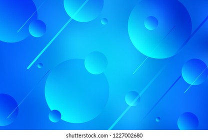 Light BLUE vector cover with spots. Beautiful colored illustration with blurred circles in nature style. Pattern can be used for futuristic ad, booklets.
