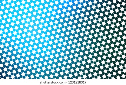 Light BLUE vector cover with spots. Blurred decorative design in abstract style with bubbles. Template for your brand book.