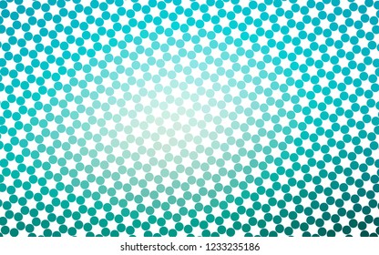 Light BLUE vector cover with spots. Illustration with set of shining colorful abstract circles. Pattern for ads, booklets.