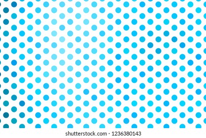Light BLUE vector cover with spots. Illustration with set of shining colorful abstract circles. Pattern for beautiful websites.