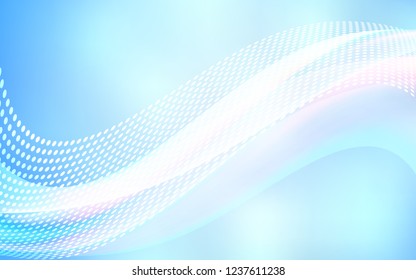 Light BLUE vector cover with spots, lines. Design with connection of dots and lines on colorful background. New template for your brand book.