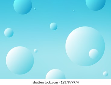 Light BLUE vector cover with spots. Illustration with set of shining colorful abstract circles. Pattern can be used as texture of water, rain drops.