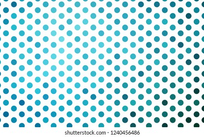 Light BLUE vector cover with spots. Abstract illustration with colored bubbles in nature style. Pattern for ads, leaflets.