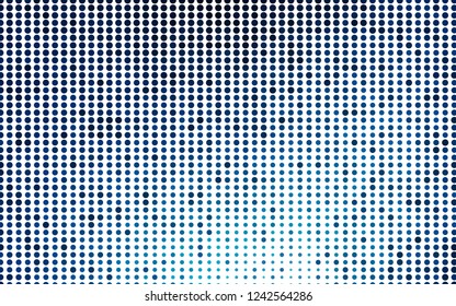 Light BLUE vector cover with spots. Beautiful colored illustration with blurred circles in nature style. Pattern of water, rain drops.