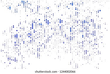 Light BLUE vector cover with spots. Blurred decorative design in abstract style with bubbles. Template for your brand book.