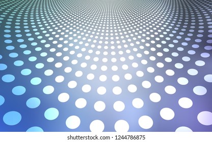 Light BLUE vector cover with spots. Glitter abstract illustration with blurred drops of rain. Pattern can be used for ads, leaflets.