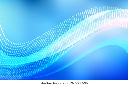 Light BLUE vector cover with spots, lines. Glitter abstract illustration with connection of triangle structure. Pattern for beautiful websites.