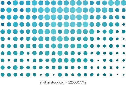 Light BLUE vector cover with spots. Blurred bubbles on abstract background with colorful gradient. Design for posters, banners.