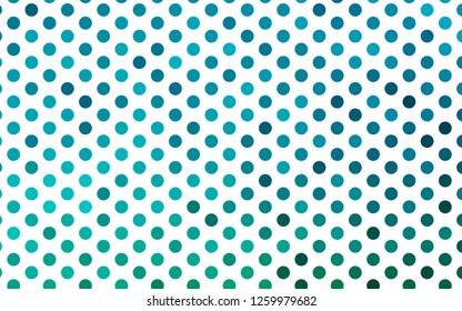 Light BLUE vector cover with spots. Abstract illustration with colored bubbles in nature style. Pattern of water, rain drops.