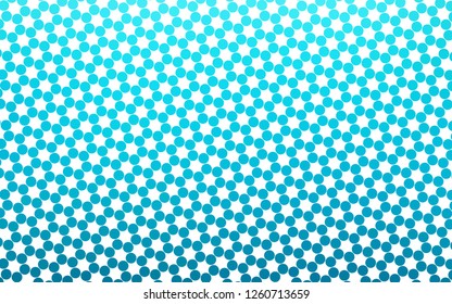 Light BLUE vector cover with spots. Illustration with set of shining colorful abstract circles. Pattern of water, rain drops.