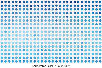 Light BLUE vector cover with spots. Illustration with set of shining colorful abstract circles. Template for your brand book.