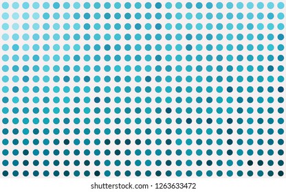 Light BLUE vector cover with spots. Glitter abstract illustration with blurred drops of rain. Template for your brand book.