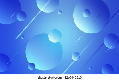 Light BLUE vector cover with spots. Blurred decorative design in abstract style with bubbles. New design for ad, poster, banner of your website.