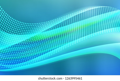 Light BLUE vector cover with spots, lines. Decorative design in abstract style with triangle structure. Pattern for design of fabric, wallpapers.