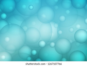 Light BLUE vector cover with spots. Abstract illustration with colored bubbles in nature style. New design for ad, poster, banner of your website.