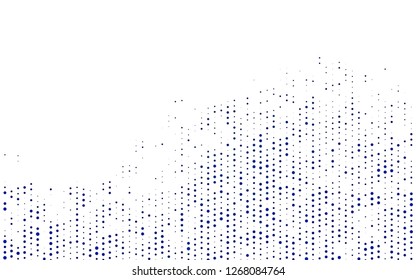 Light BLUE vector cover with spots. Abstract illustration with colored bubbles in nature style. Template for your brand book.