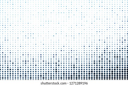 Light BLUE vector cover with spots. Illustration with set of shining colorful abstract circles. Pattern of water, rain drops.