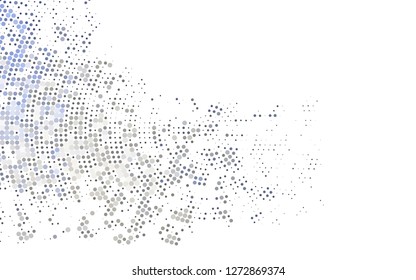Light BLUE vector cover with spots. Blurred bubbles on abstract background with colorful gradient. Design for posters, banners.