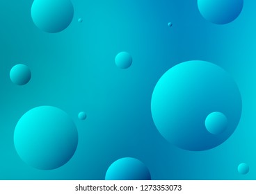 Light BLUE vector cover with spots. Blurred bubbles on abstract background with colorful gradient. Completely new template for your brand book.