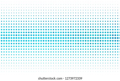 Light BLUE vector cover with spots. Glitter abstract illustration with blurred drops of rain. Pattern of water, rain drops.