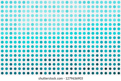 Light BLUE vector cover with spots. Blurred decorative design in abstract style with bubbles. Pattern of water, rain drops.