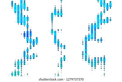 Light BLUE vector cover with spots. Abstract illustration with colored bubbles in nature style. Template for your brand book.