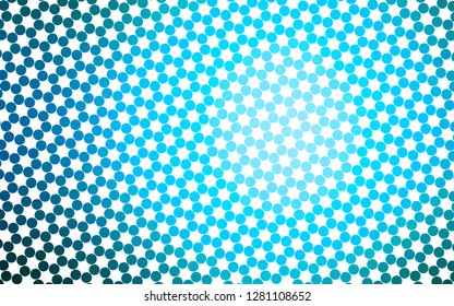 Light BLUE vector cover with spots. Beautiful colored illustration with blurred circles in nature style. Design for business adverts.